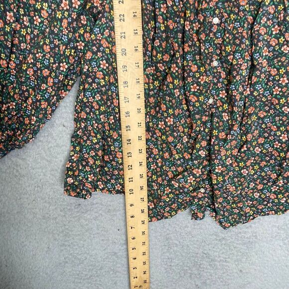 Old Navy womens long sleeve top floral crotchet cottage prarie button up plus 3X - Picture 6 of 11